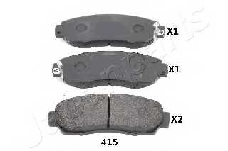Колодки тормозные дисковые передний для HONDA CR(RE) <b>JAPANPARTS PA-415AF</b> - изображение