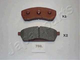 Колодки тормозные дисковые передний для SUBARU VIVIO <b>JAPANPARTS PA-798AF</b> - изображение