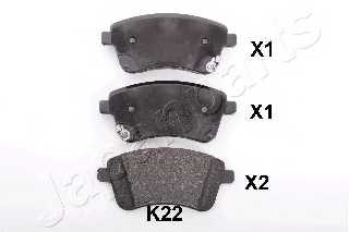 Колодки тормозные дисковые передний для KIA VENGA(YN) <b>JAPANPARTS PA-K22AF</b> - изображение