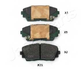 Колодки тормозные дисковые передний для KIA PICANTO(TA) <b>JAPANPARTS PA-K23AF</b> - изображение