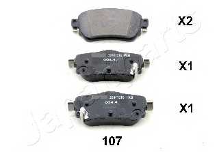 Колодки тормозные дисковые задний для NISSAN QASHQAI(J11,J11#) <b>JAPANPARTS PP-107AF</b> - изображение Колодки тормозные дисковые задний для NISSAN QASHQAI(J11,J11#) <b>JAPANPARTS PP-107AF</b> - изображение