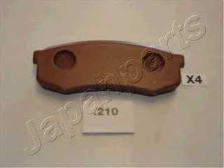 Колодки тормозные дисковые задний для MITSUBISHI PAJERO / TOYOTA LAND CRUISER 90, LAND CRUISER <b>JAPANPARTS PP-210AF</b> - изображение