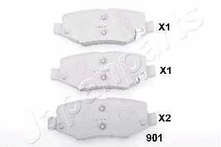 Колодки тормозные дисковые задний для JEEP CHEROKEE(KK), WRANGLER(JK,TJ) <b>JAPANPARTS PP-901AF</b> - изображение