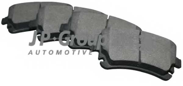 Колодки тормозные дисковые задний для AUDI A4, A6, A8 / VW MULTIVAN, TRANSPORTER <b>JP GROUP 1163706510</b> - изображение Колодки тормозные дисковые задний для AUDI A4, A6, A8 / VW MULTIVAN, TRANSPORTER <b>JP GROUP 1163706510</b> - изображение