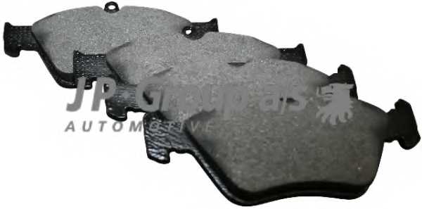 Колодки тормозные дисковые передний для OPEL CALIBRA(85#), OMEGA(21#, 22#, 23#, 25#, 26#, 27#), VECTRA(86#, 87#, 88#, 89#) / S Колодки тормозные дисковые передний для OPEL CALIBRA(85#), OMEGA(21#, 22#, 23#, 25#, 26#, 27#), VECTRA(86#, 87#, 88#, 89#) / SAAB 900 <b>JP GROUP 1263600710</b> - изображение