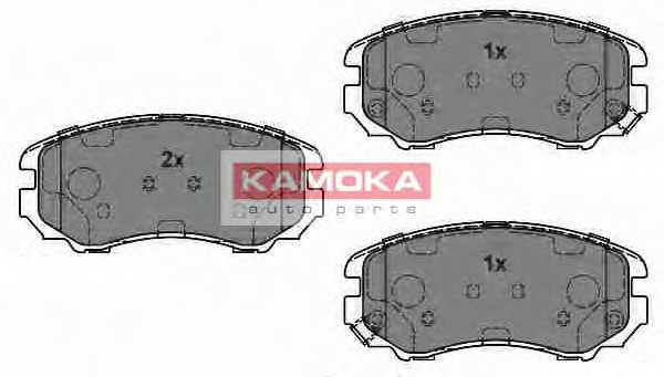 Колодки тормозные дисковые для HYUNDAI COUPE(GK), SONATA(EF), TUCSON(JM) / KIA MAGENTIS(GD,MG), SPORTAGE(JE#,KM#) <b>KAMOKA JQ1013466 / 23891</b> - изображение
