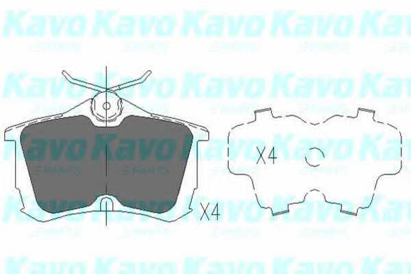 Колодки тормозные HONDA ACCORD 2.0/2.2/2.4 98> задние <b>KAVO PARTS KBP-2011</b> - изображение