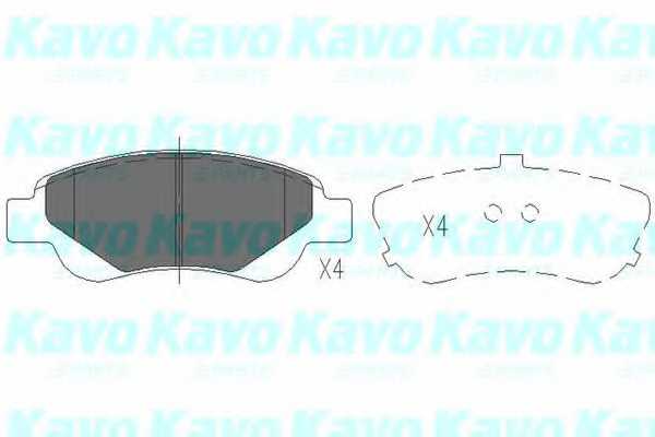 Колодки тормозные дисковые для CITROEN C1(PM#,PN#) / PEUGEOT 107 / TOYOTA AYGO(KGB1#,KGB4#,PAB4#,WNB1#) <b>KAVO PARTS KBP-9024</b> - изображение