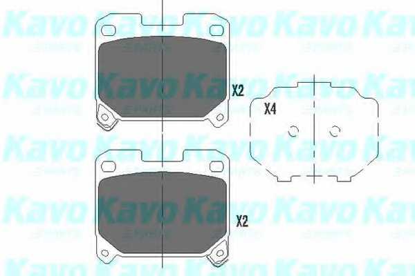 Колодки тормозные дисковые для TOYOTA CELICA(AT20#,ST20#), LAND CRUISER 90(#J9#), SUPRA(JZA80) <b>KAVO PARTS KBP-9063</b> - изображение