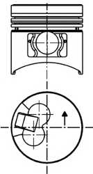 Поршень KOLBENSCHMIDT 40058610 - изображение Поршень KOLBENSCHMIDT 40058610 - изображение