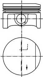 Поршень KOLBENSCHMIDT 94951600 - изображение