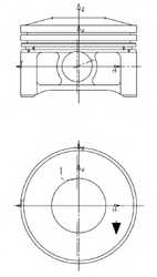 Поршень KOLBENSCHMIDT 99949600 - изображение Поршень KOLBENSCHMIDT 99949600 - изображение
