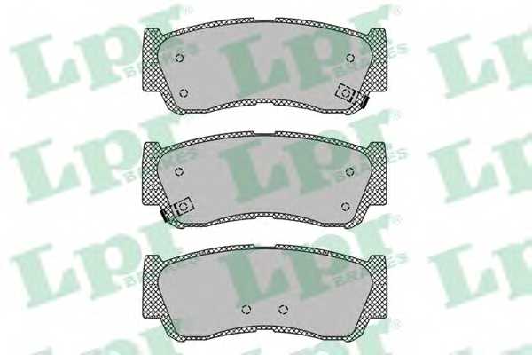 Колодки тормозные дисковые для HYUNDAI H-1, SANTA FE(CM) <b>LPR 05P1417 / 24490</b> - изображение