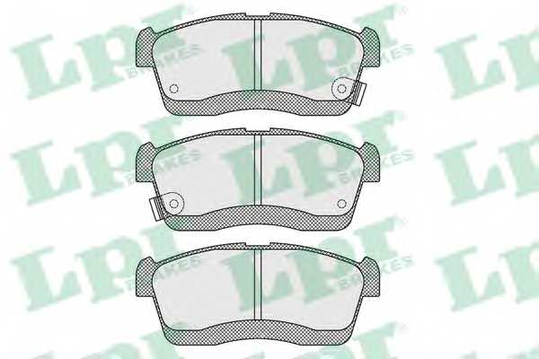 Колодки тормозные дисковые для DAIHATSU CHARADE(L2#), CUORE(L250#, L251, L260#, L275#, L285#), SIRION(M3#), TANTO(L35#, L36#), Колодки тормозные дисковые для DAIHATSU CHARADE(L2#), CUORE(L250#, L251, L260#, L275#, L285#), SIRION(M3#), TANTO(L35#, L36#), TREVIS / SUBARU JUSTY <b>LPR 05P1632 / 25262</b> - изображение