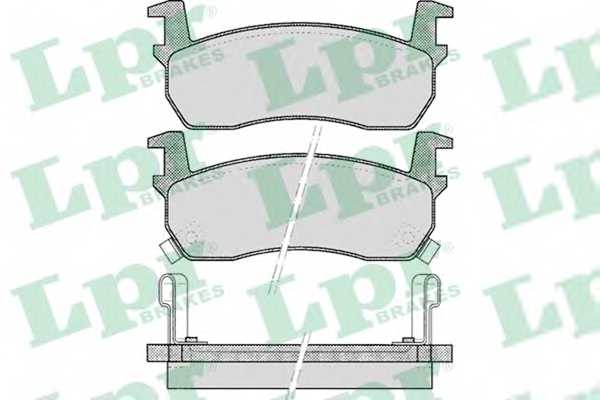 Колодки тормозные дисковые для NISSAN MICRA(K10,K11) <b>LPR 05P516 / 20957</b> - изображение