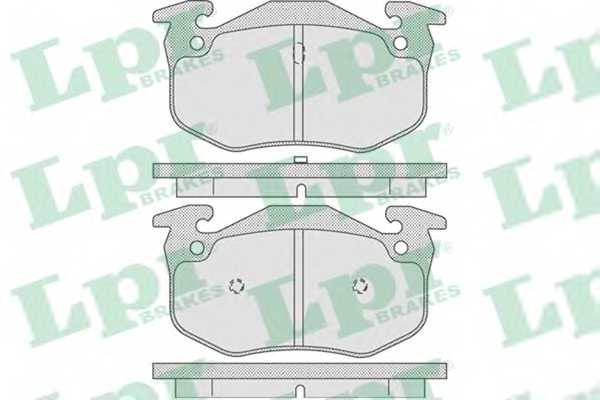 Колодки тормозные дисковые для RENAULT 19(853#, B/C53#, D53#, L53#, S53#), CLIO(5/357#, B/C57#, BB0/1/2#, CB0/1/2#, S57#), MEG Колодки тормозные дисковые для RENAULT 19(853#, B/C53#, D53#, L53#, S53#), CLIO(5/357#, B/C57#, BB0/1/2#, CB0/1/2#, S57#), MEGANE(BA0/1#) <b>LPR 05P801 / 21597</b> - изображение
