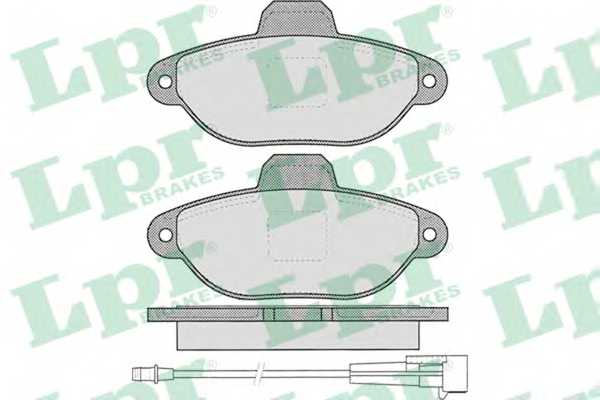 Колодки тормозные дисковые для FIAT 500(312), PANDA(169) / FORD KA(RU8) <b>LPR 05P1262 / 21436</b> - изображение
