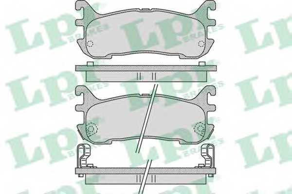 Колодки тормозные дисковые для MAZDA FAMILIA(BA), MX-5(NB) <b>LPR 05P1044 / 23387</b> - изображение Колодки тормозные дисковые для MAZDA FAMILIA(BA), MX-5(NB) <b>LPR 05P1044 / 23387</b> - изображение