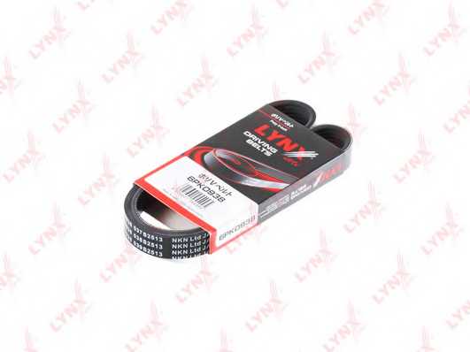 Ремень поликлиновой подходит для TOYOTA Camry 2.5-3.0 90-96, HONDA Accord 2.0-2.2 93-98 / Shuttle 2.2-2.3 94-02, ISUZU Gemini 88-90 <b>LYNXAUTO 6PK0938</b> - изображение