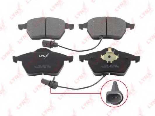 Колодки тормозные дисковые передний для AUDI A4, A6 / SKODA SUPERB / VW GOLF, PASSAT <b>LYNXauto BD-1216</b> - изображение 1