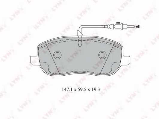 Колодки тормозные дисковые передний для CITROEN C8, JUMPY / FIAT SCUDO, ULYSSE / LANCIA PHEDRA / PEUGEOT 807, EXPERT <b>LYNXauto BD-2212</b> - изображение