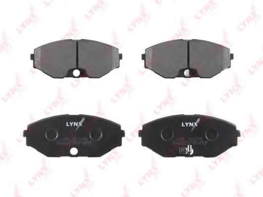 Колодки тормозные дисковые передний для INFINITI J30, Q45 / NISSAN AVENIR, CEDRIC(Y34), CEFIRO(J31), GLORIA(Y31,Y34), MAXIMA QX(A33), MAXIMA(A32) <b>LYNXauto BD-5705</b> - изображение 1