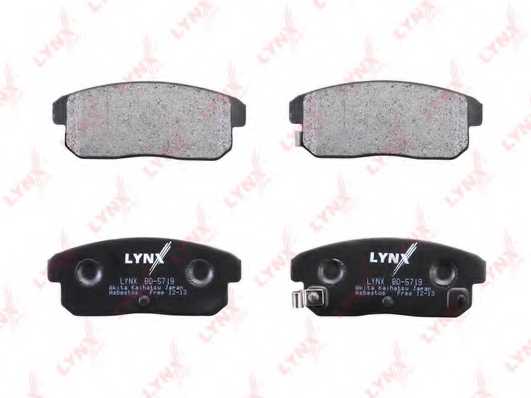 Колодки тормозные дисковые задний для NISSAN AVENIR, CEFIRO(J31), MAXIMA QX(A33), PRIMERA(P11,WP12), SUNNY <b>LYNXauto BD-5719</b> - изображение 1