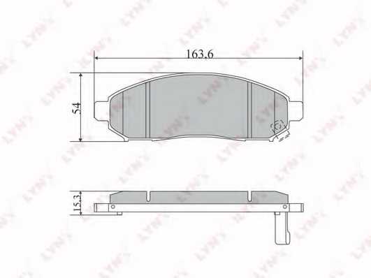 Колодки тормозные дисковые передний для NISSAN NAVARA(D40), PATHFINDER(R51), SERENA(C25) <b>LYNXauto BD-5731</b> - изображение