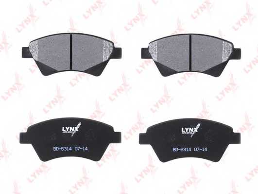 Колодки тормозные дисковые передний для RENAULT GRAND, KANGOO Express, KANGOO, MEGANE, SCENIC <b>LYNXauto BD-6314</b> - изображение 1