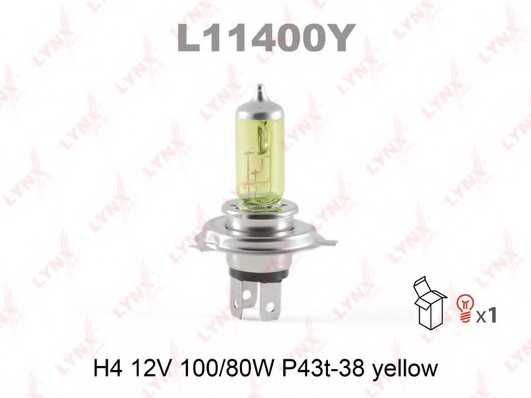 Лампа накаливания H4 12В 100/80Вт LYNXauto YELLOW L11400Y - изображение Лампа накаливания H4 12В 100/80Вт LYNXauto YELLOW L11400Y - изображение