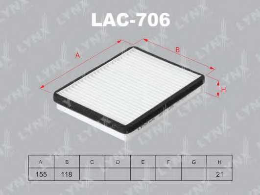 Фильтр салонный LYNXauto LAC-706 - изображение