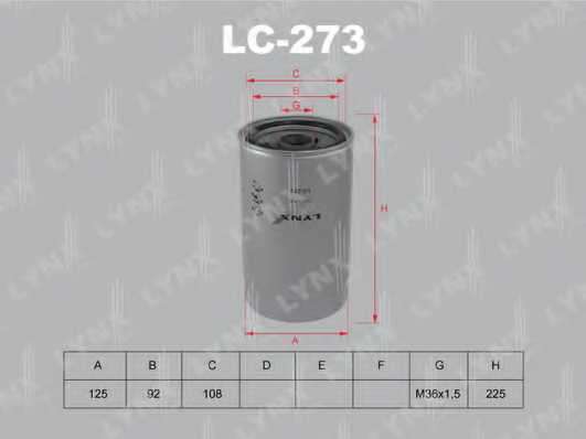 Фильтр масляный LYNXauto LC-273 - изображение Фильтр масляный LYNXauto LC-273 - изображение