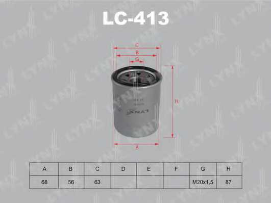 Фильтр масляный LYNXauto LC-413 - изображение