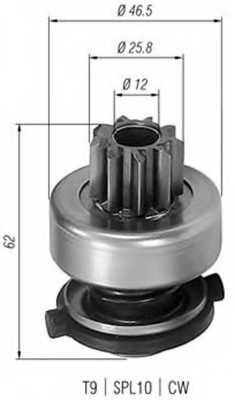Ведущая шестерня стартера MAGNETI MARELLI AMB0310 / 940113020310 - изображение
