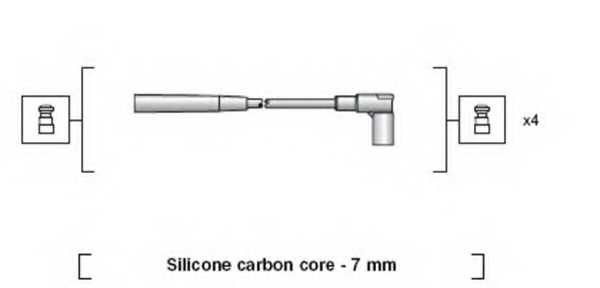 Комплект проводов зажигания MAGNETI MARELLI MSK1236 / 941318111236 - изображение