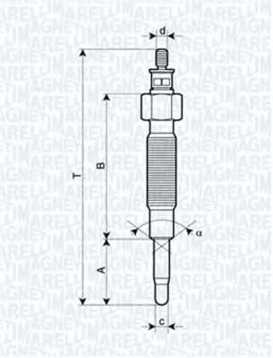 Свеча накаливания MAGNETI MARELLI UC23A / 062900019304 - изображение