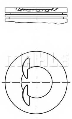 Поршень MAHLE ORIGINAL 011 70 00 - изображение Поршень MAHLE ORIGINAL 011 70 00 - изображение