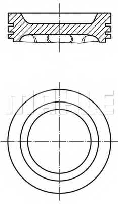 Поршень MAHLE ORIGINAL 030 34 00 - изображение Поршень MAHLE ORIGINAL 030 34 00 - изображение