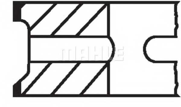 Комплект поршневых колец MAHLE ORIGINAL 034 18 N0 - изображение 2