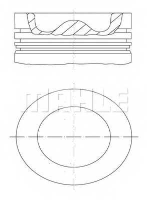 Поршень MAHLE ORIGINAL 037 PI 00106 000 - изображение Поршень MAHLE ORIGINAL 037 PI 00106 000 - изображение