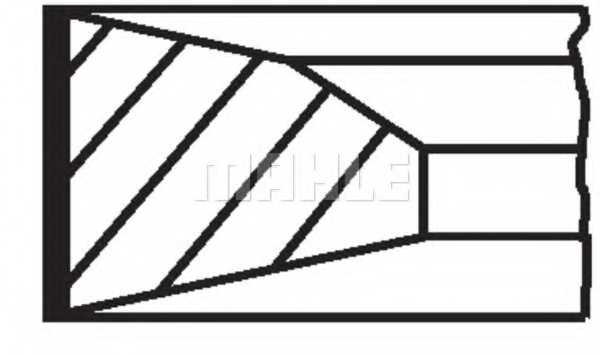 Комплект поршневых колец MAHLE ORIGINAL 038 09 N0 - изображение