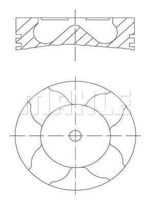 Поршень MAHLE ORIGINAL 083 17 00 - изображение