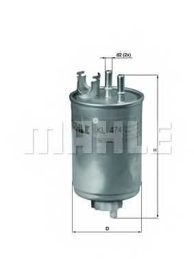 Фильтр топливный MAHLE ORIGINAL 70319204 / KL 474 - изображение