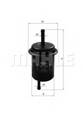 Фильтр топливный MAHLE ORIGINAL 70384029 / KL 704 - изображение