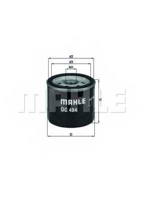 Фильтр масляный MAHLE ORIGINAL 70515919 / OC 494 - изображение Фильтр масляный MAHLE ORIGINAL 70515919 / OC 494 - изображение