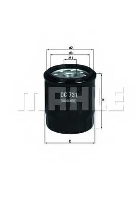 MAHLE OC731 - фильтр масляный - изображение