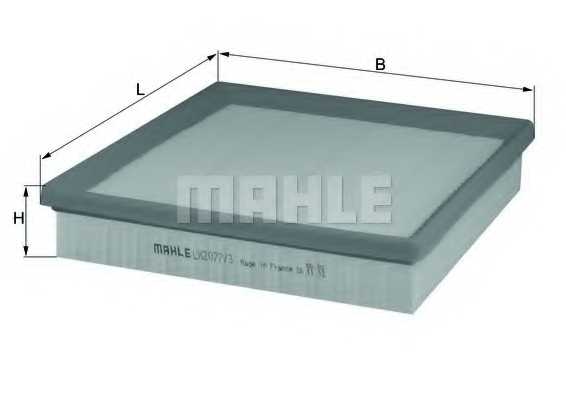 Фильтр воздушный MAHLE ORIGINAL 70556720 / LX 2077/4 - изображение 1