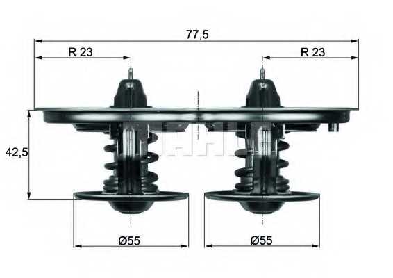 Термостат охлаждающей жидкости MAHLE ORIGINAL 70807806 / TX 32 80 - изображение