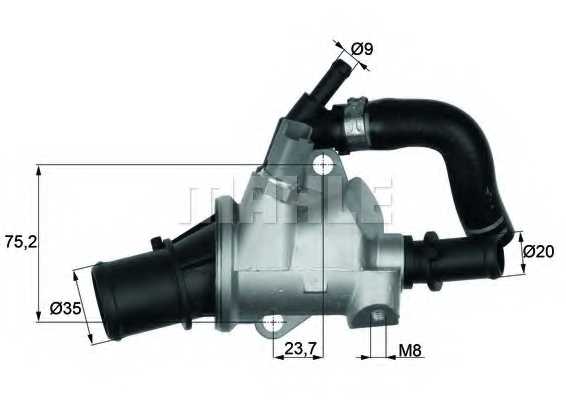 Термостат охлаждающей жидкости MAHLE ORIGINAL 70808603 / TI 146 88 - изображение