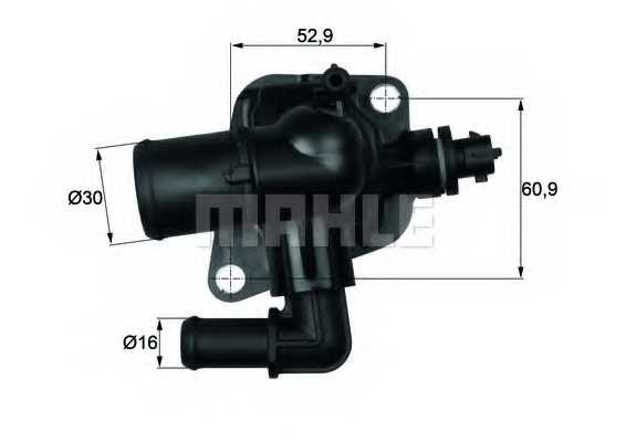 Термостат охлаждающей жидкости MAHLE ORIGINAL 70808606 / TI 150 88 - изображение